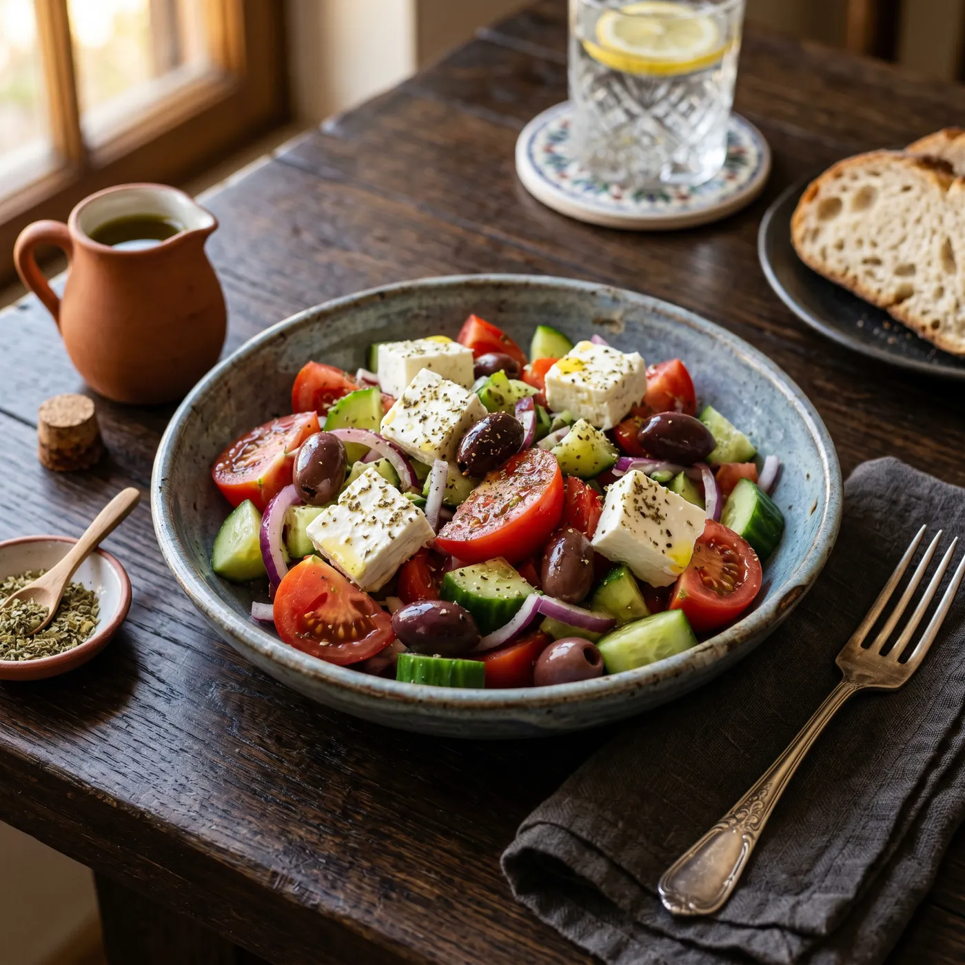 Frische griechische Salate bei Yamas